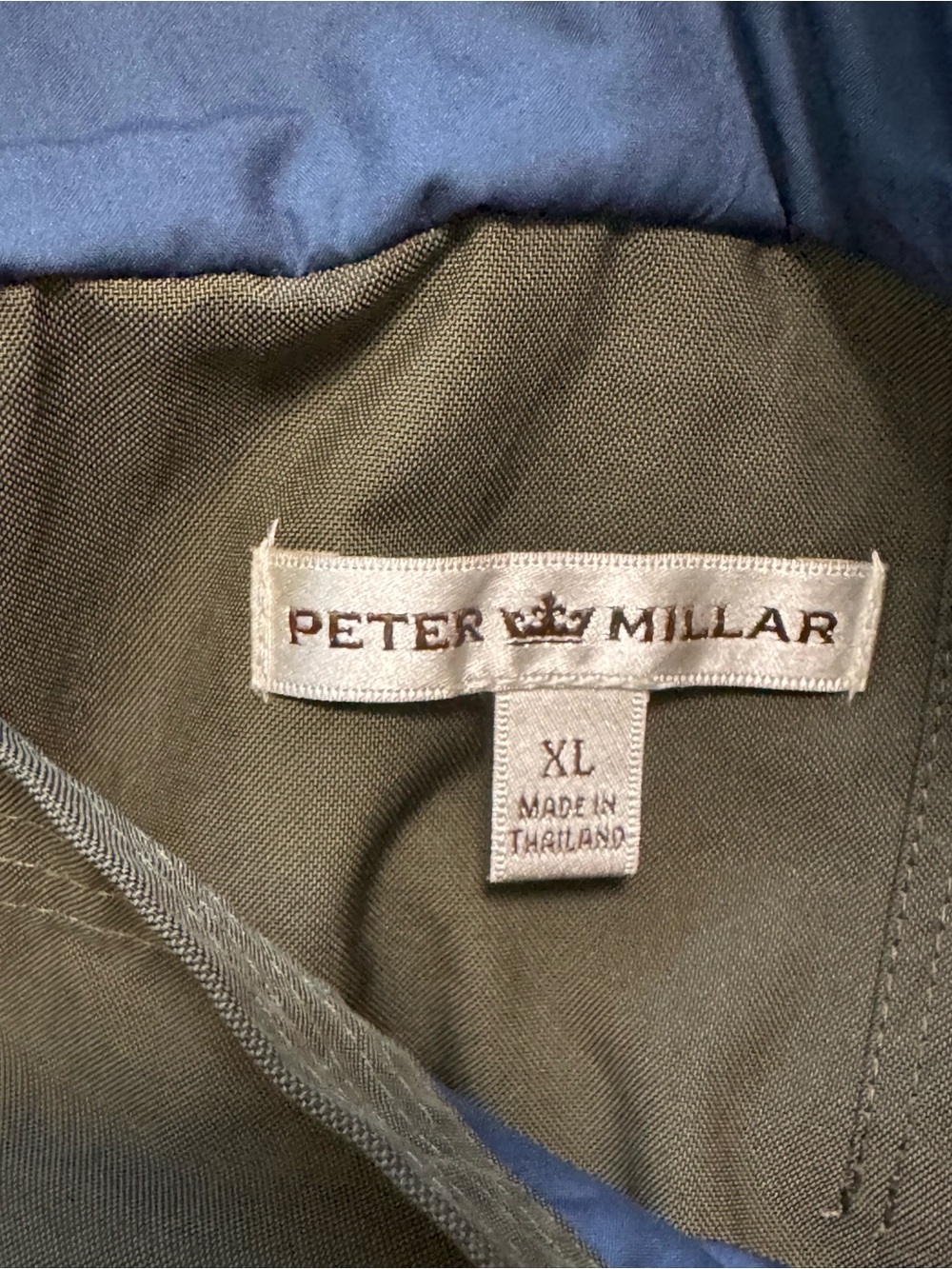 Men's reversible blue Olive Green Field Jacket - Picture 8 of 14